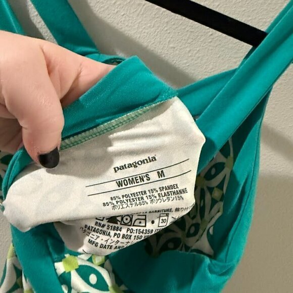 Patagonia Women's Minette Dress Green Blue Sundress Size (M)‎ Medium - Picture 5 of 6